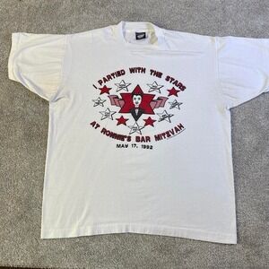 Vintage 1992 Ronnie's Bar Mitzvah I Partied with the Stars Tee Single Stitch USA